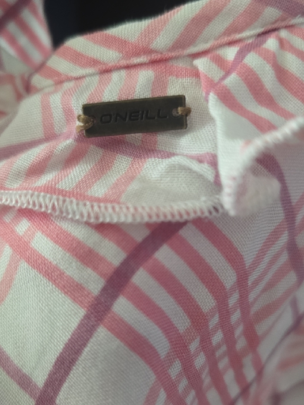 O'Neill Pink Plaid Lightweight Slip Dress - Picture 6 of 8
